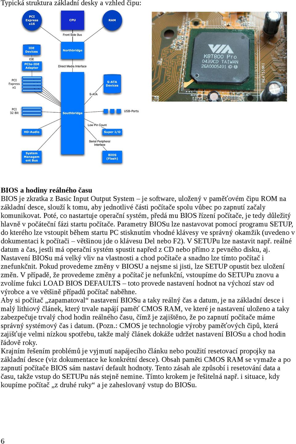 Parametry BIOSu lze nastavovat pomocí programu SETUP, do kterého lze vstoupit během startu PC stisknutím vhodné klávesy ve správný okamžik (uvedeno v dokumentaci k počítači většinou jde o klávesu Del