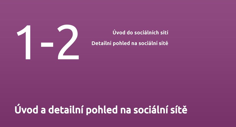 sociální sítě Úvod a