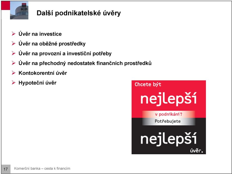 Úvěr na přechodný nedostatek finančních prostředků