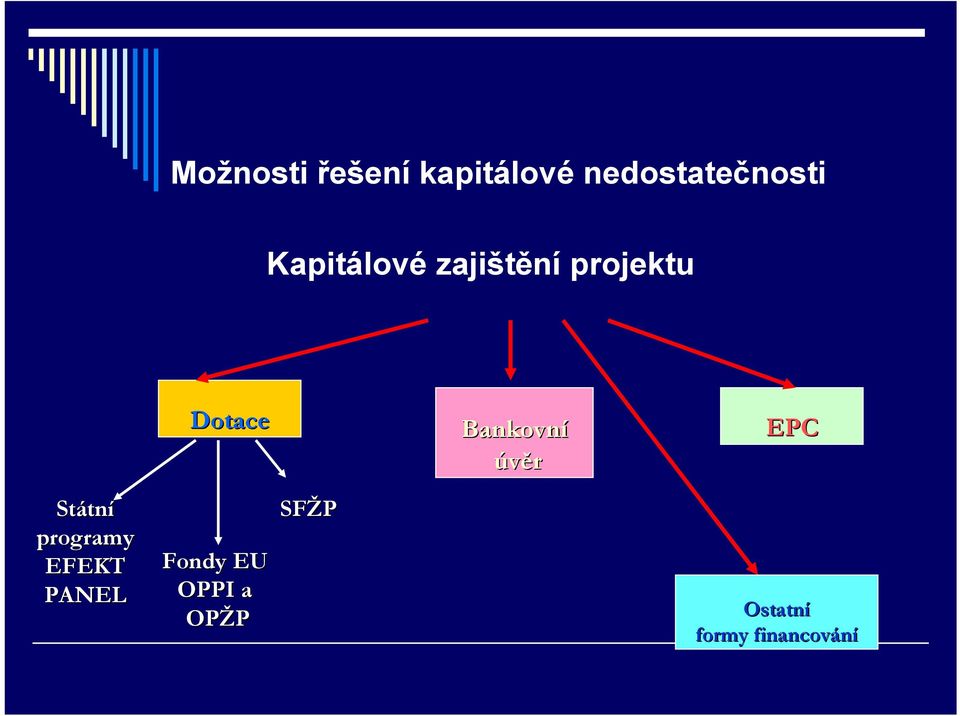 Bankovní úvěr EPC Státn tní programy EFEKT