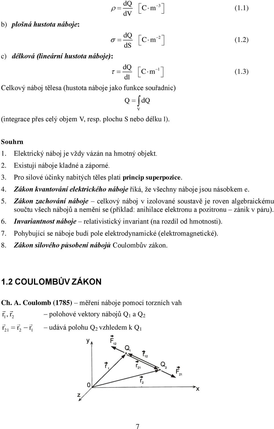 elektrického náboje říká, že všechny náboje jsou násobkem e 5 Zákon zachování náboje celkový náboj v izolované soustavě je roven algebraickému součtu všech nábojů a nemění se (příklad: anihilace