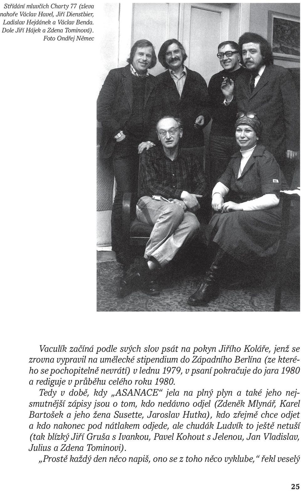 psaní pokračuje do jara 1980 a rediguje v průběhu celého roku 1980.
