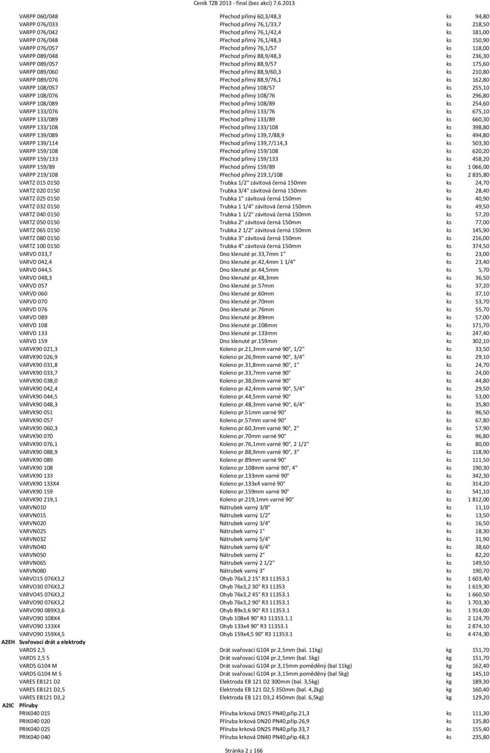 Přechod přímý 88,9/76,1 ks 162,80 VARPP 108/057 Přechod přímý 108/57 ks 255,10 VARPP 108/076 Přechod přímý 108/76 ks 296,80 VARPP 108/089 Přechod přímý 108/89 ks 254,60 VARPP 133/076 Přechod přímý