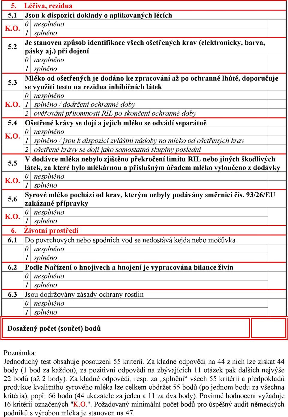 / dodržení ochranné doby 2 ověřování přítomnosti RIL po skončení ochranné doby 5.4 Oš