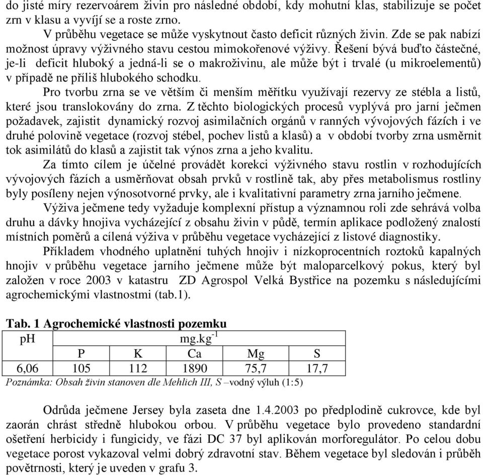 Řešení bývá buďto částečné, je-li deficit hluboký a jedná-li se o makroživinu, ale může být i trvalé (u mikroelementů) v případě ne příliš hlubokého schodku.