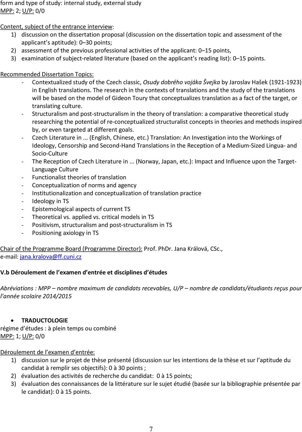 the applicant s reading list): 0 15 points.