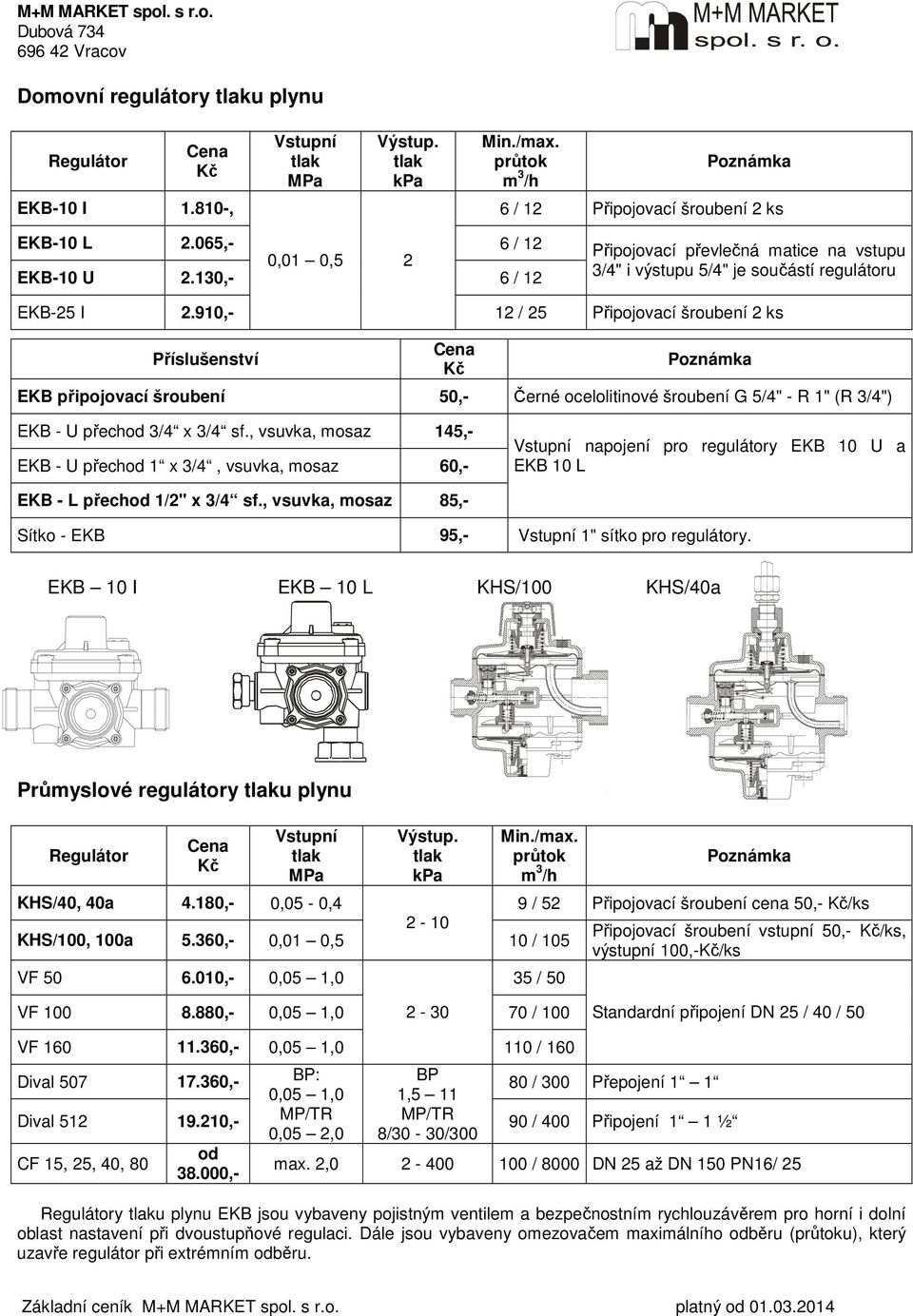 910,- 12 / 25 Připojovací šroubení 2 ks Příslušenství EKB připojovací šroubení 50,- Černé ocelolitinové šroubení G 5/4" - R 1" (R 3/4") EKB - U přechod 3/4 x 3/4 sf.