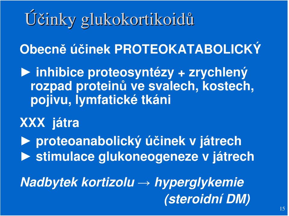 lymfatické tkáni XXX játra proteoanabolický účinek v játrech stimulace