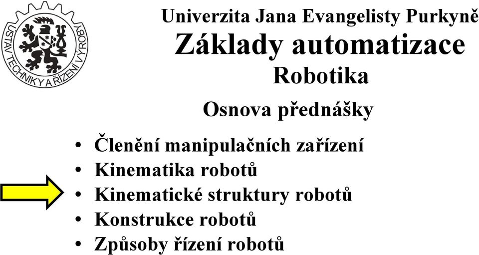 Kinematika robotů