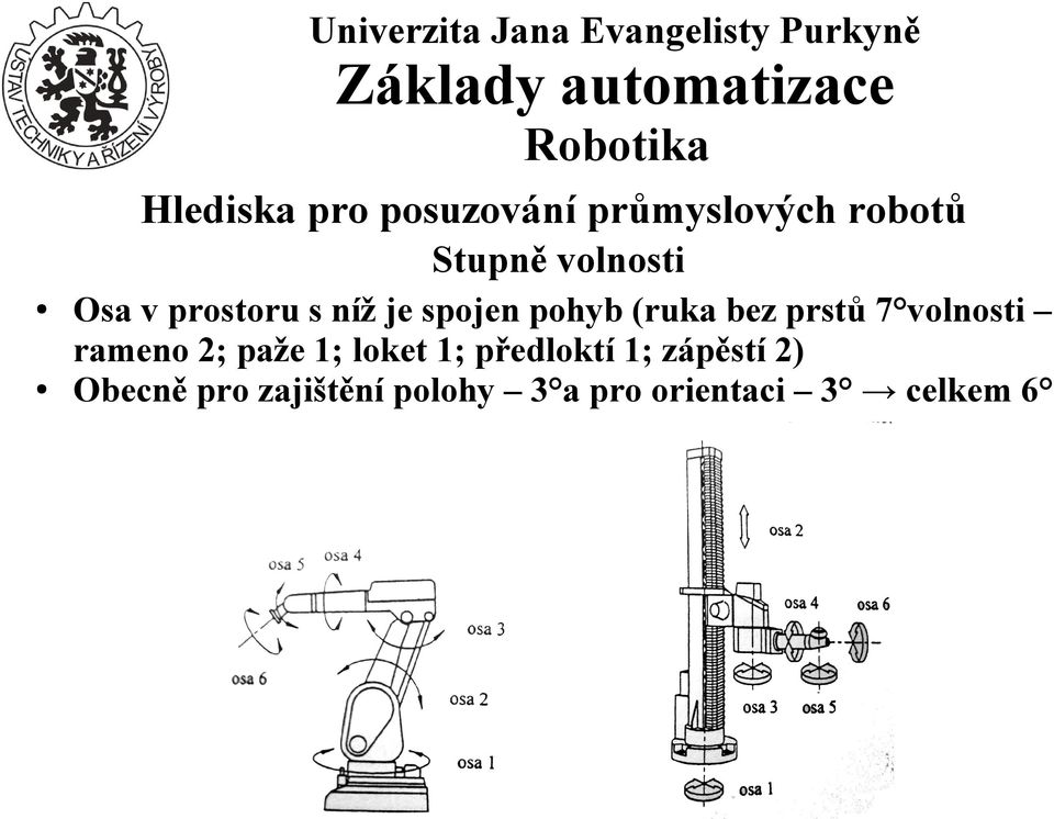 prstů 7 volnosti rameno 2; paže 1; loket 1; předloktí 1;