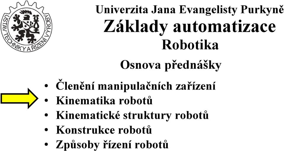 Kinematika robotů