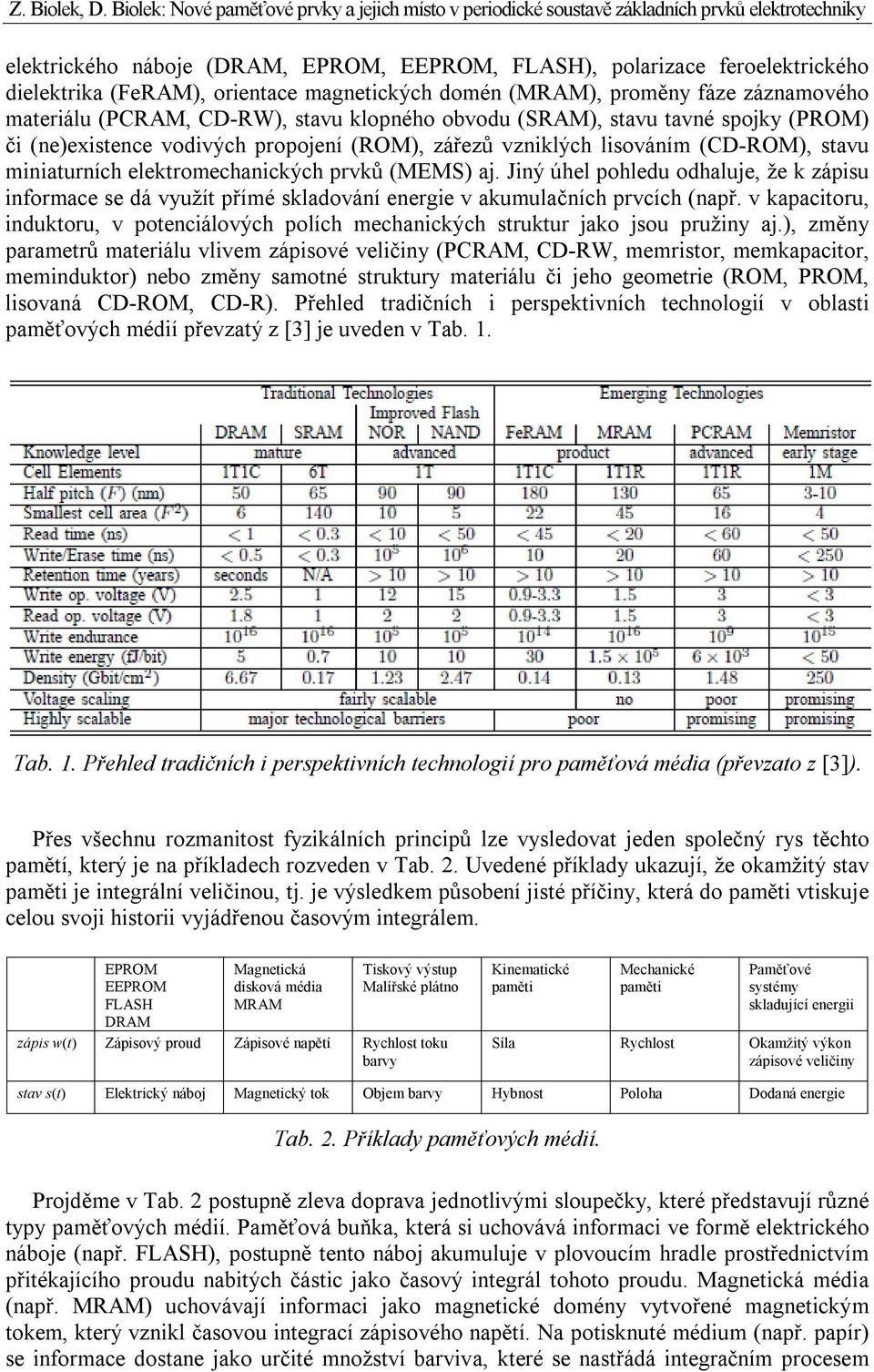 Jný úhel pohledu odhaluje, že k zápsu nformace se dá využít přímé skladování energe v akumulačních prvcích (např.