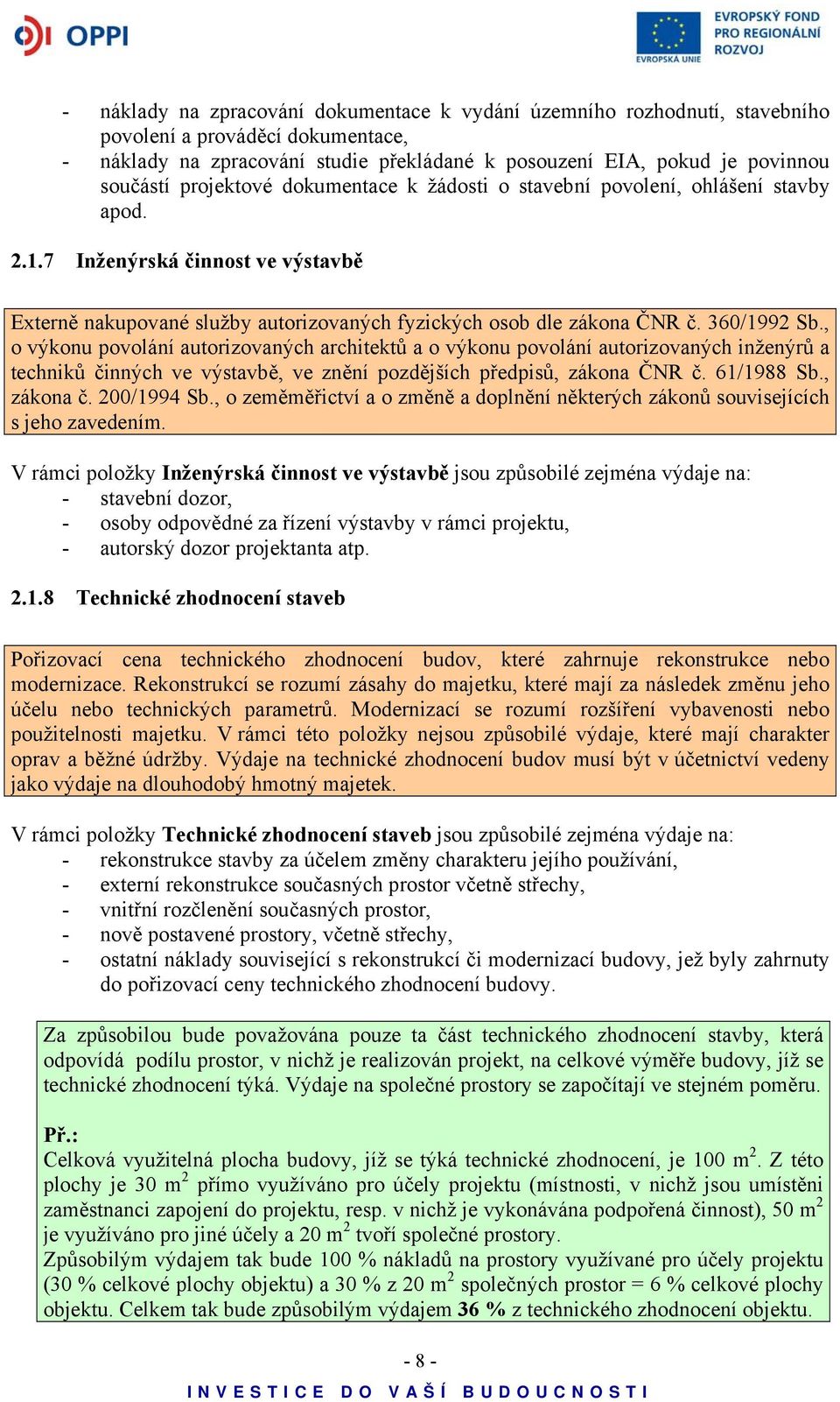 , o výkonu povolání autorizovaných architektů a o výkonu povolání autorizovaných inženýrů a techniků činných ve výstavbě, ve znění pozdějších předpisů, zákona ČNR č. 61/1988 Sb., zákona č.