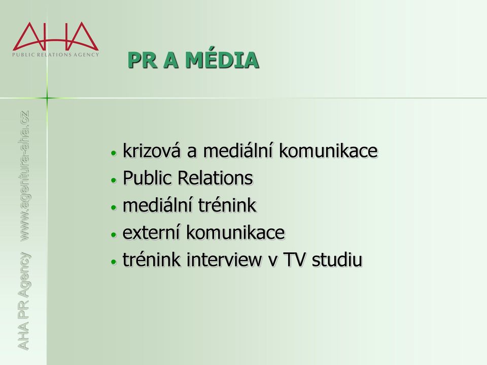 mediální trénink externí