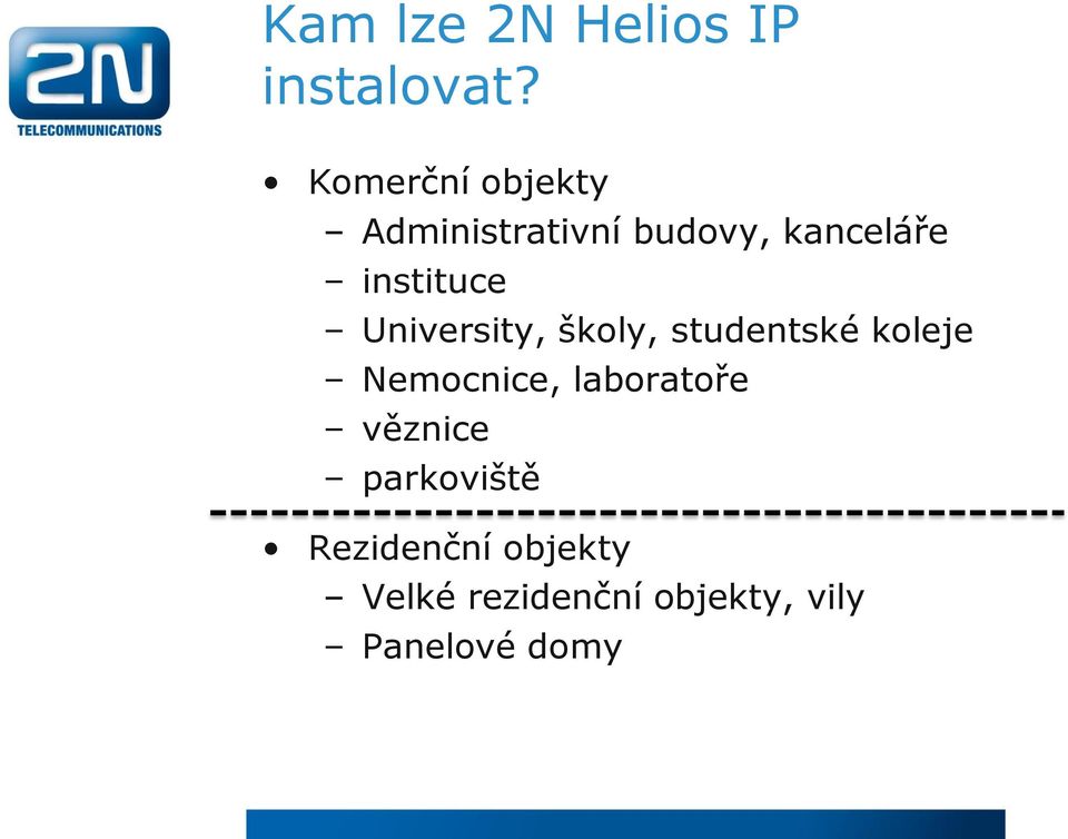 instituce University, školy, studentské koleje Nemocnice,