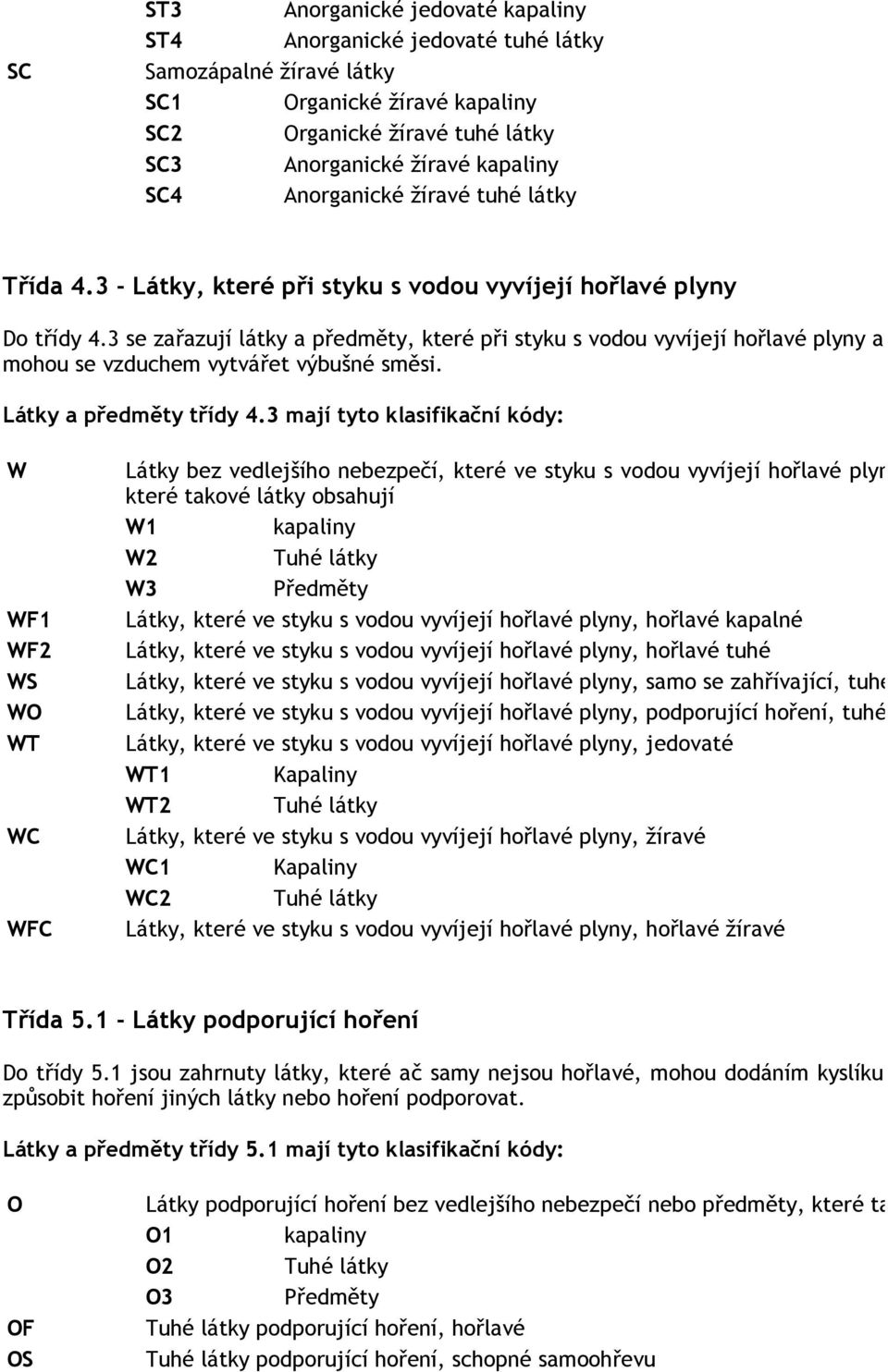 3 se zařazují látky a předměty, které při styku s vodou vyvíjejí hořlavé plyny a mohou se vzduchem vytvářet výbušné směsi. Látky a předměty třídy 4.