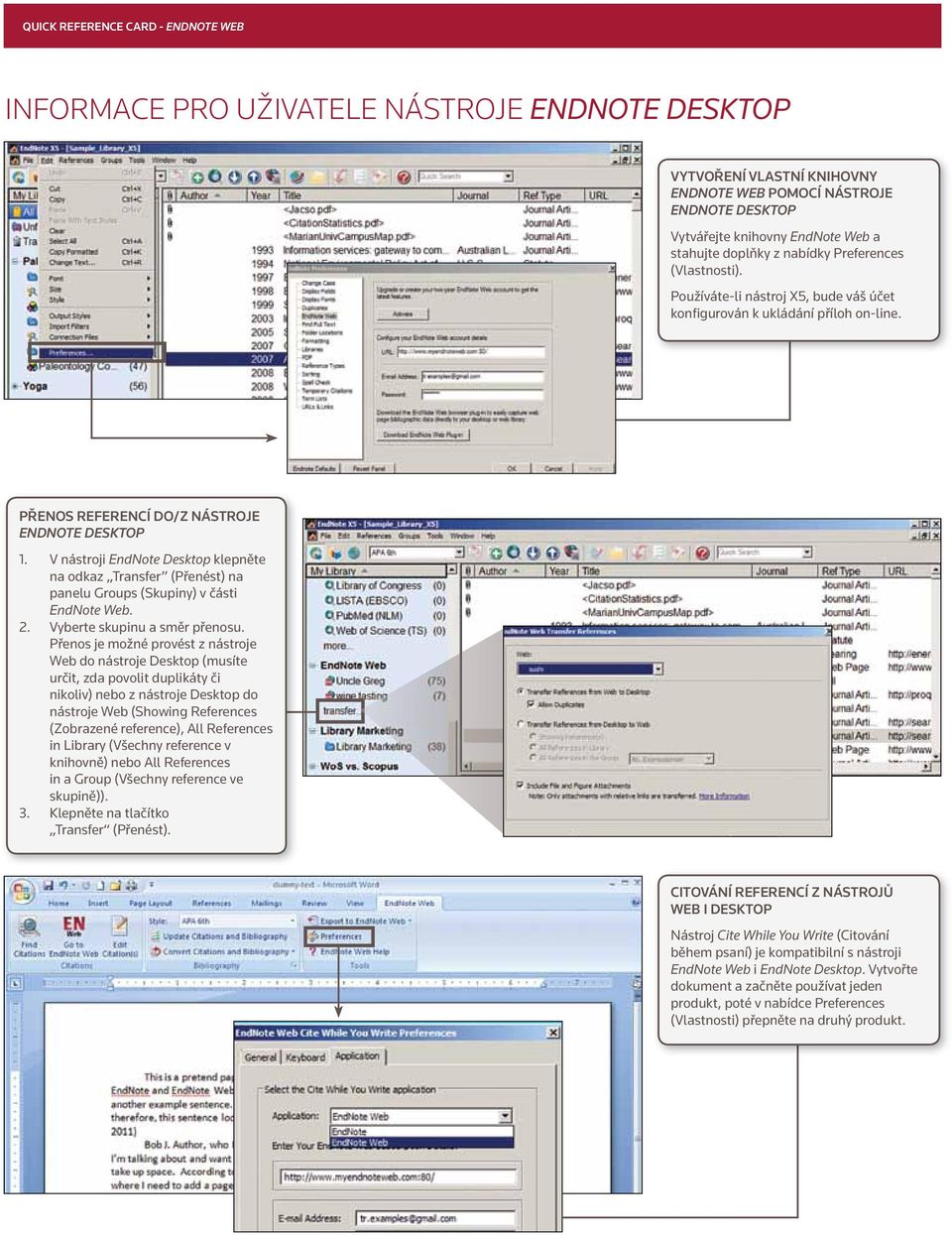 V nástroji EndNote Desktop klepněte na odkaz Transfer (Přenést) na panelu Groups (Skupiny) v části EndNote Web. 2. Vyberte skupinu a směr přenosu.