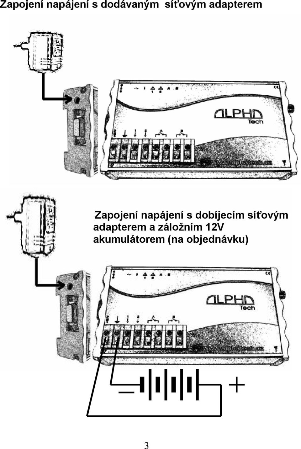 s dobíjecím síťovým adapterem a