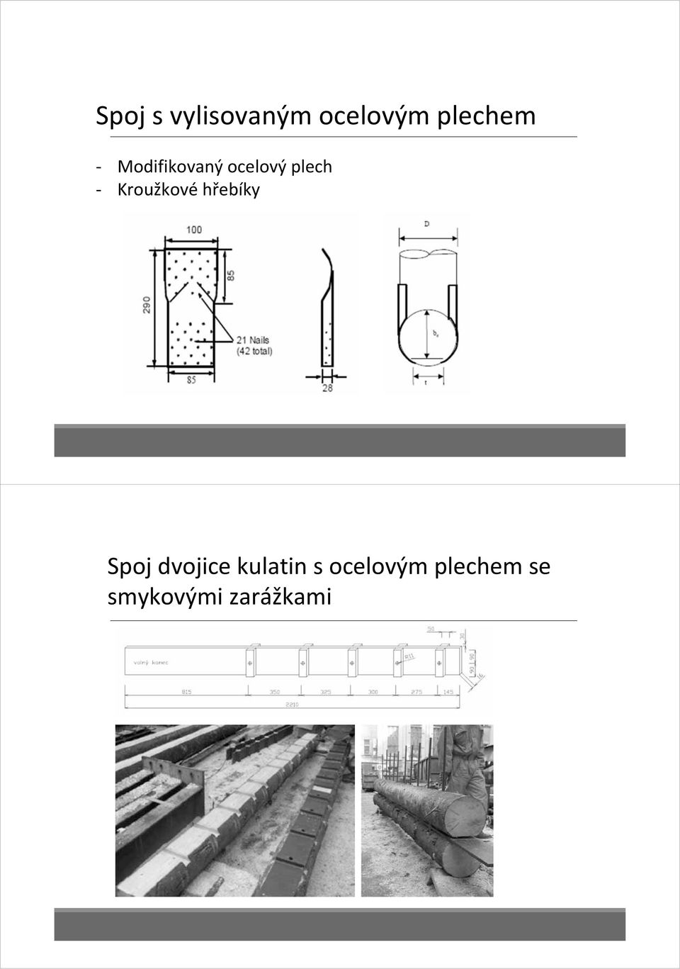 Kroužkové hřebíky Spoj dvojice