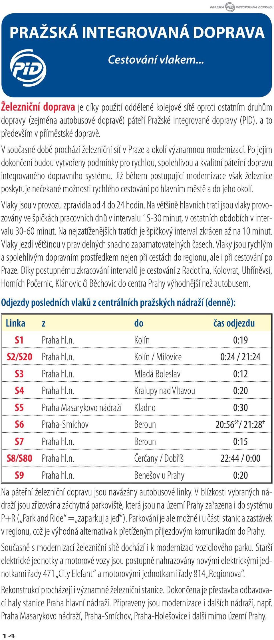 V současné době prochází železniční síť v Praze a okolí významnou modernizací.