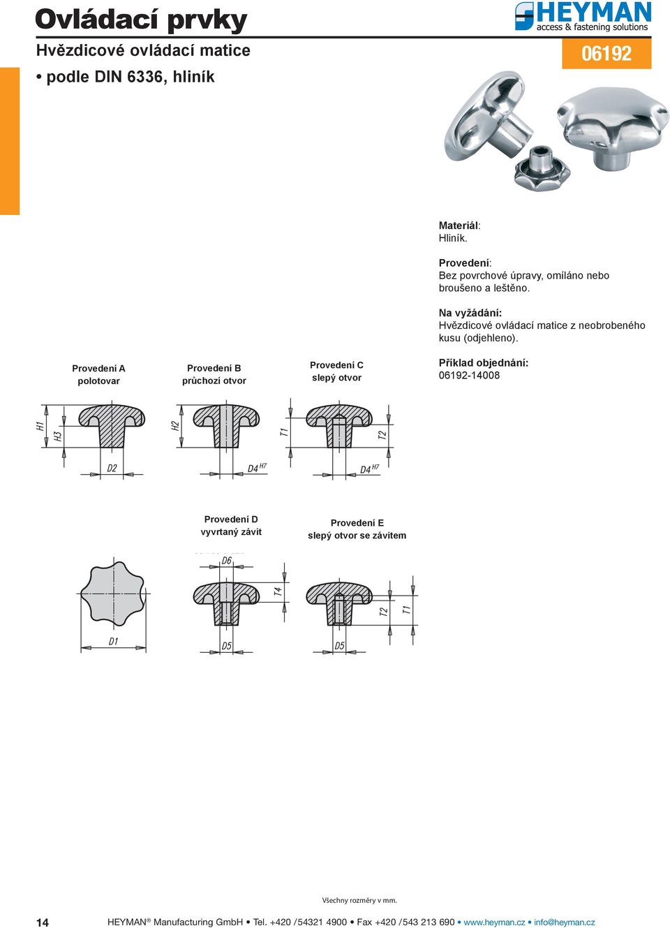 Type A A polotovar Zonder gat Type B B průchozí oorlopend otvor gat C Type C slepý otvor Potgat 02-10 4 7 4 7