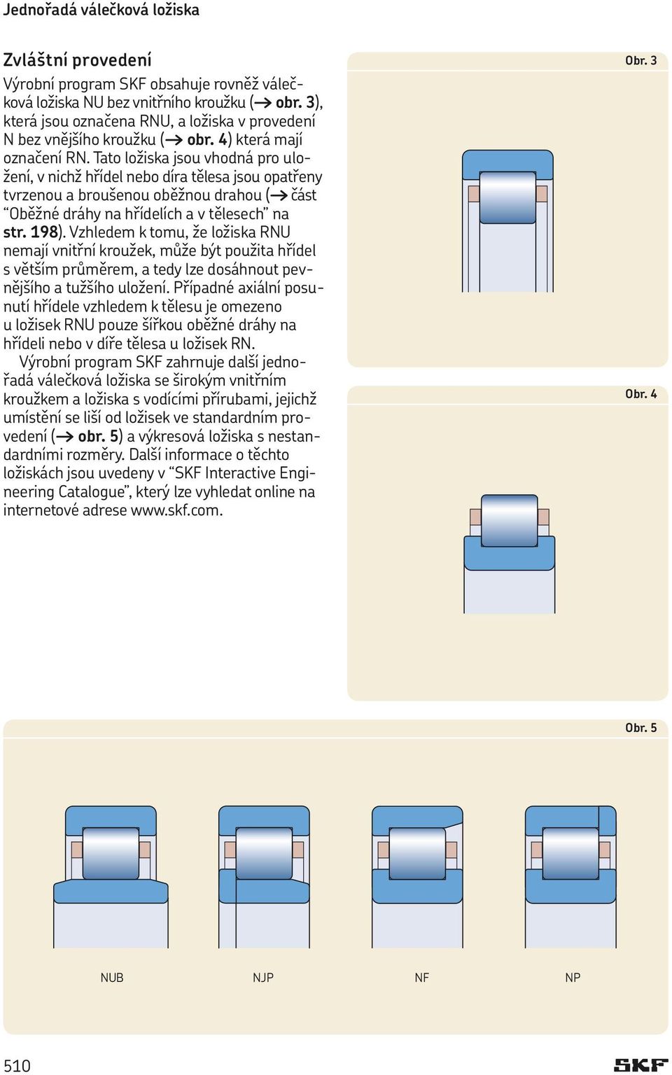 Tato ložiska jsou vhodná pro uložení, v nichž hřídel nebo díra tělesa jsou opatřeny tvrzenou a broušenou oběžnou drahou ( část Oběžné dráhy na hřídelích a v tělesech na str. 198).