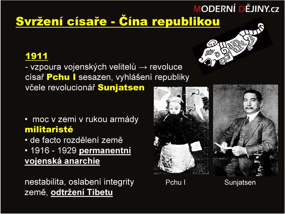 zemi v rukou armády militaristé de facto rozdělení země 1916-1929 permanentní