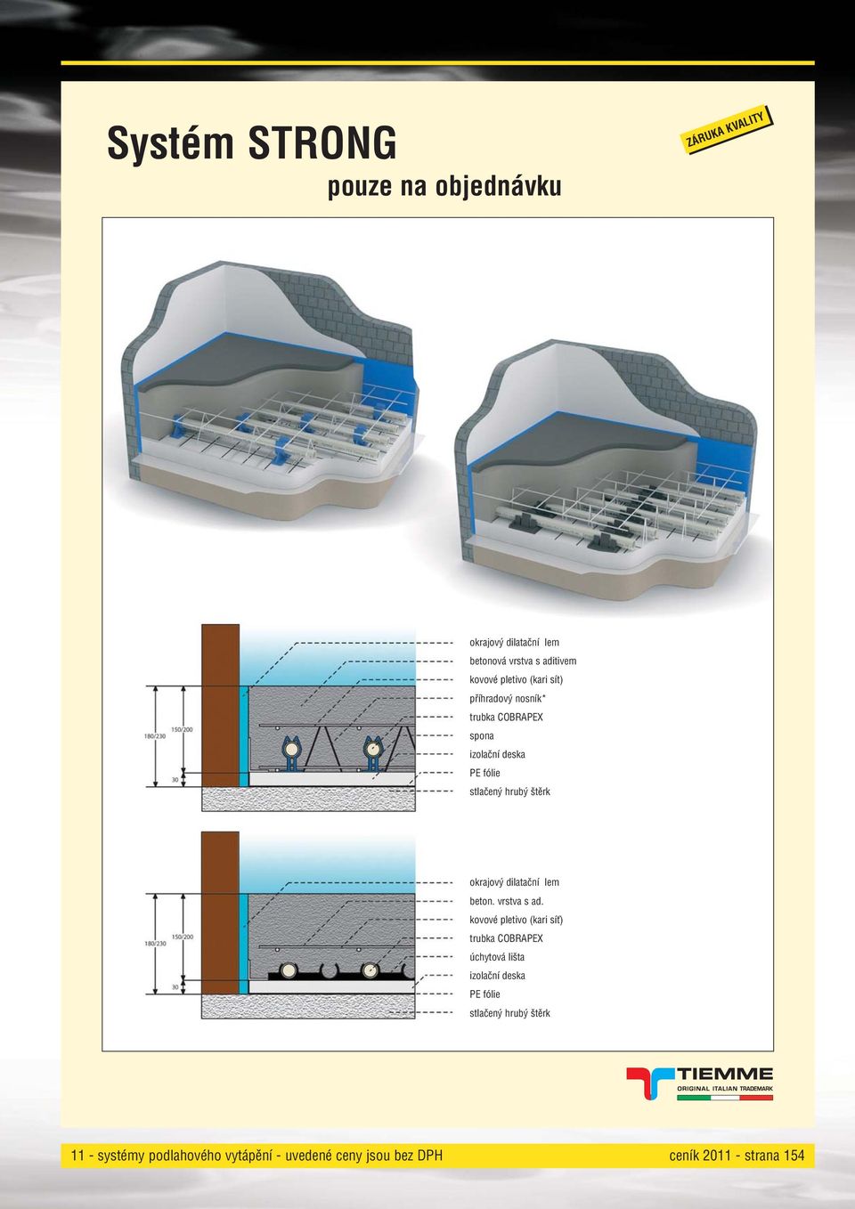 okrajový dilatační lem beton. vrstva s ad.