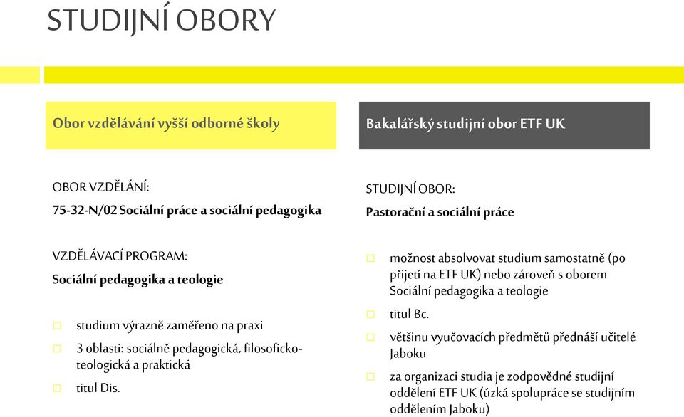filosofickoteologická a praktická titul Dis.