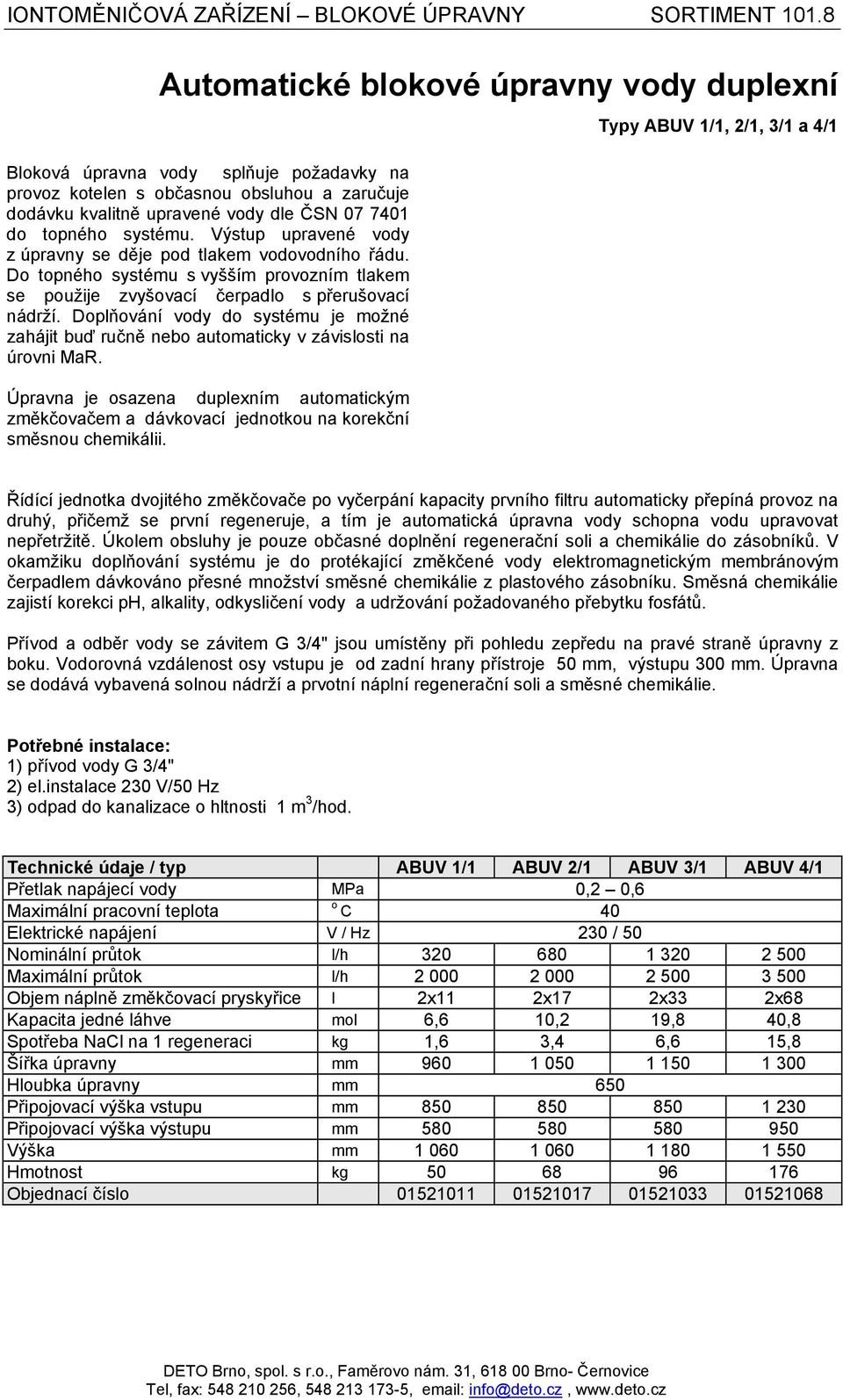 Sortiment 103 Membránové technologie a konduktometrie (stanice reverzní  osmózy, demineralizační zařízení, přístroje na měření vodivosti) - PDF  Stažení zdarma