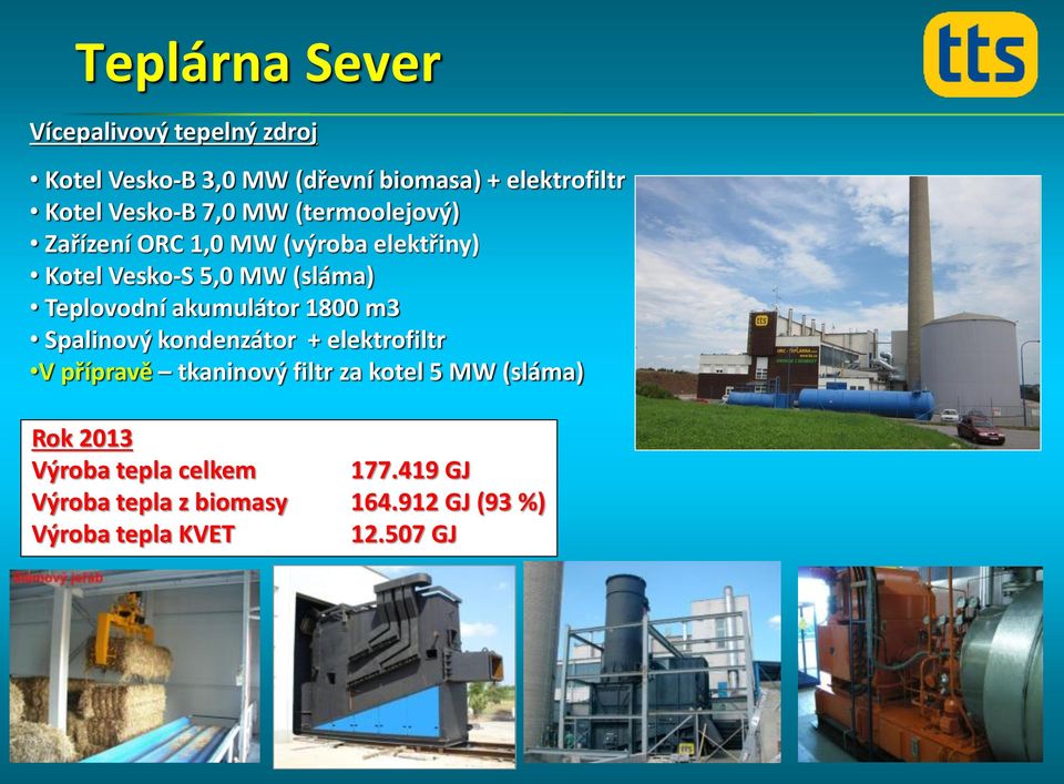 Teplovodní akumulátor 1800 m3 Spalinový kondenzátor + elektrofiltr V přípravě tkaninový filtr za kotel 5