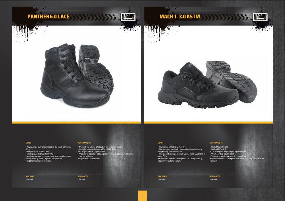 temperaturę > ergonomicznie dopasowany > Pevné boty určené především pro tělesnou stráž.