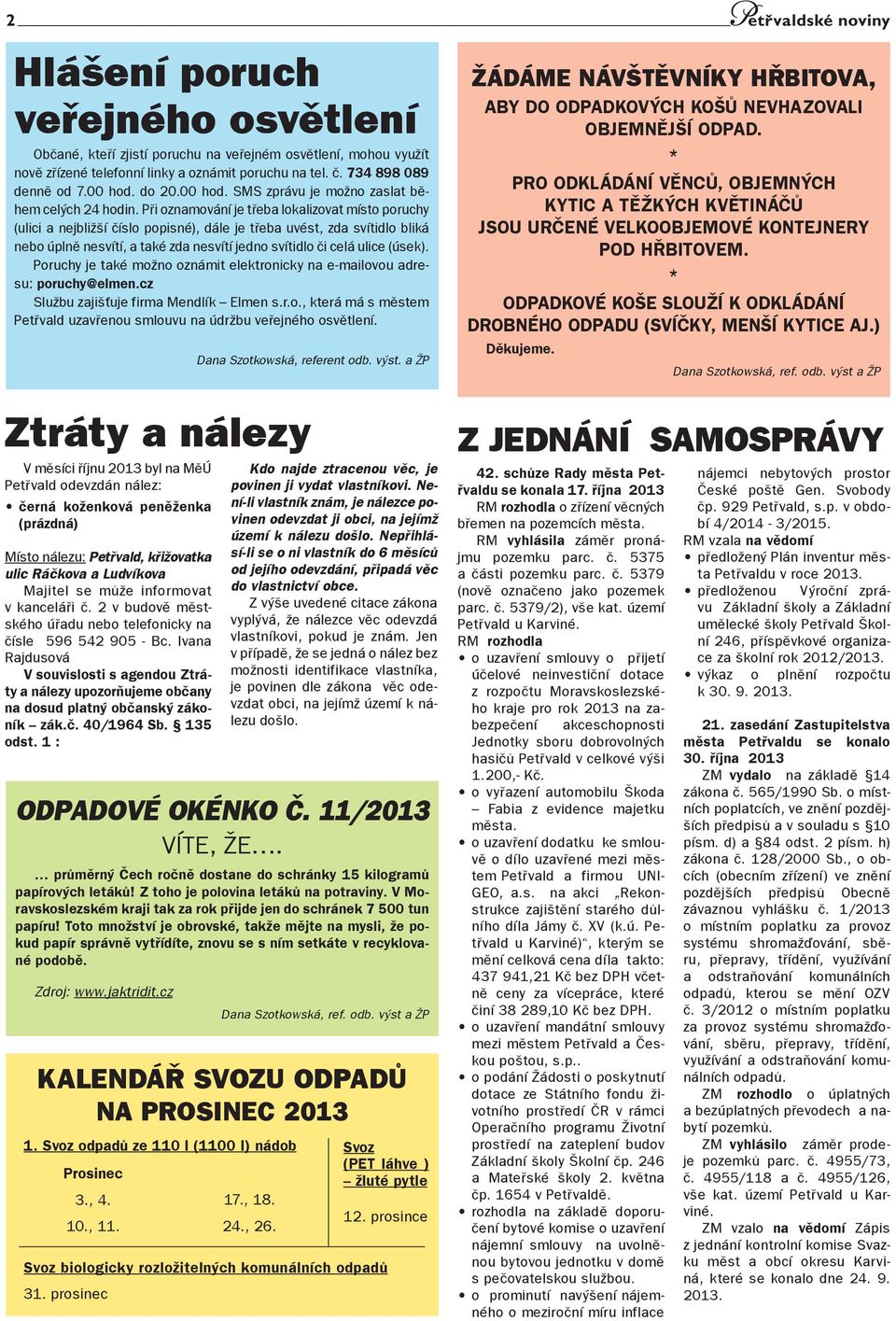 etřvaldské noviny Odevzdané obálky Volební účast v % - PDF Free Download