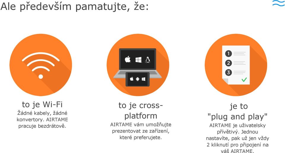 to je crossplatform AIRTAME vám umožňujte prezentovat ze zařízení, které