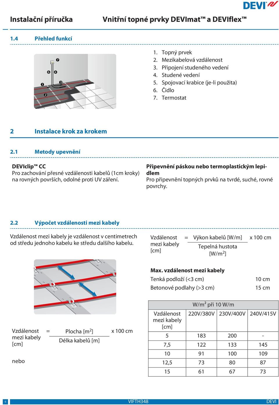 Připevnění páskou nebo termoplastickým lepidlem Pro připevnění topných prvků na tvrdé, suché, rovné povrchy. 2.