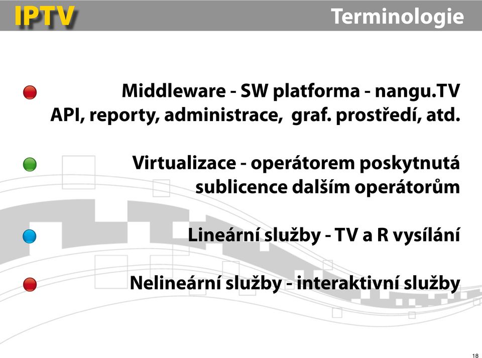 Virtualizace - operátorem poskytnutá sublicence dalším