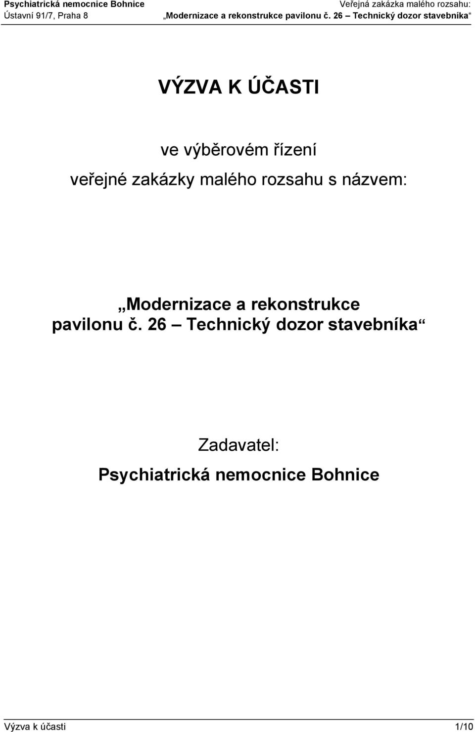 pavilonu č.