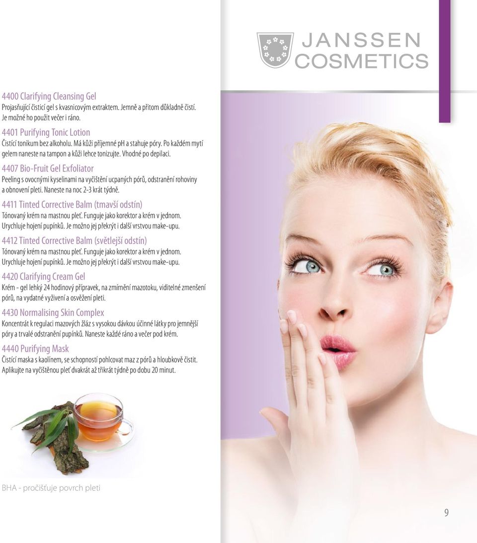 4407 Bio-Fruit Gel Exfoliator Peeling s ovocnými kyselinami na vyčištění ucpaných pórů, odstranění rohoviny a obnovení pleti. Naneste na noc 2-3 krát týdně.