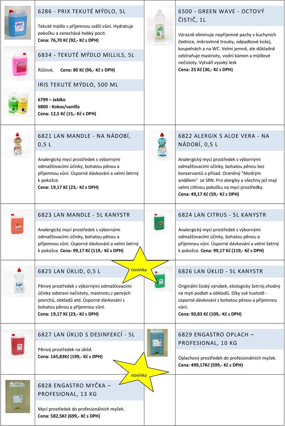mikrovlnné trouby, odpadkové koše), koupelnách a na WC. Velmi jemně, ale důkladně odstraňuje mastnoty, vodní kámen a mýdlové nečistoty.