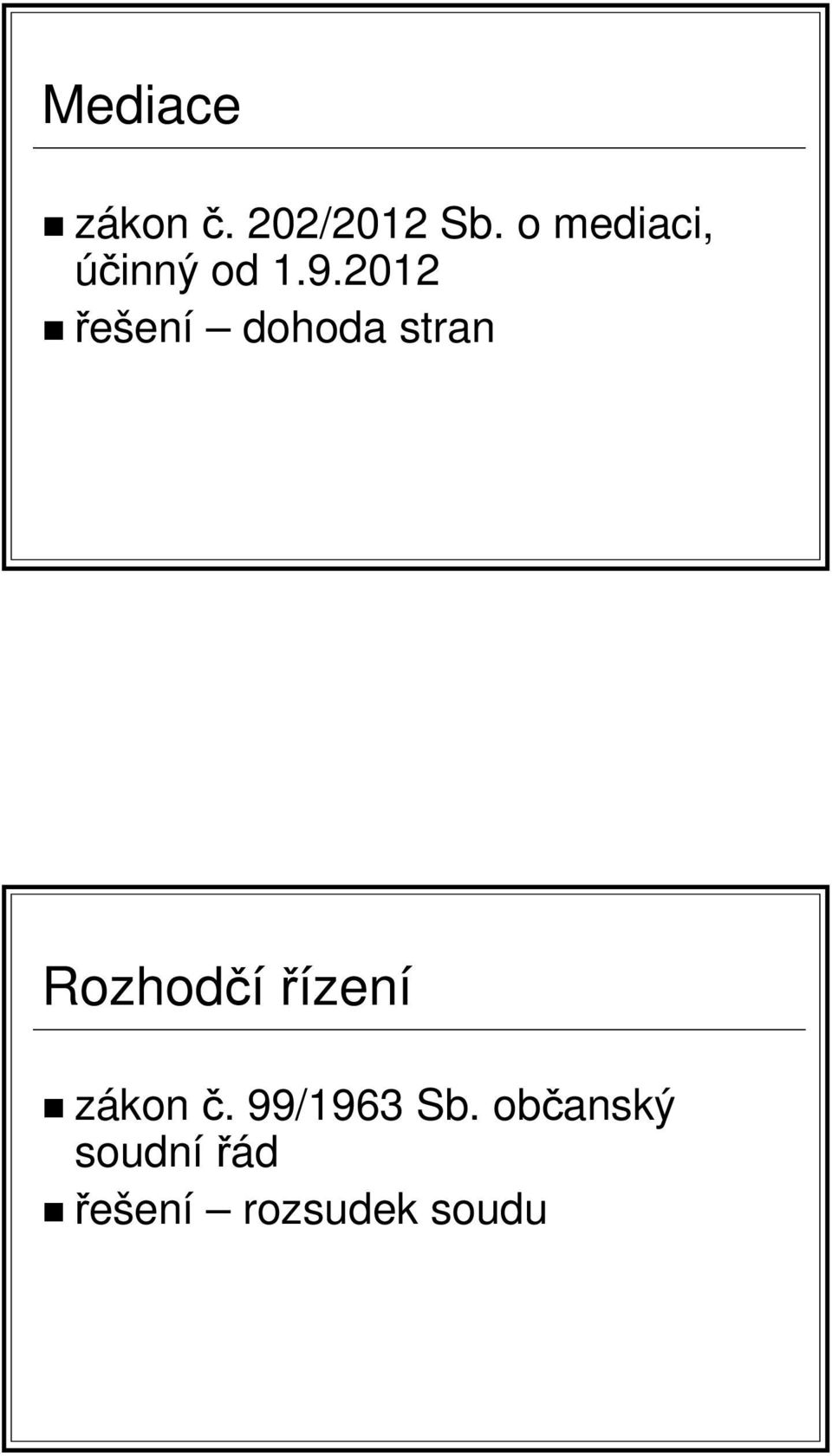 2012 řešení dohoda stran Rozhodčí