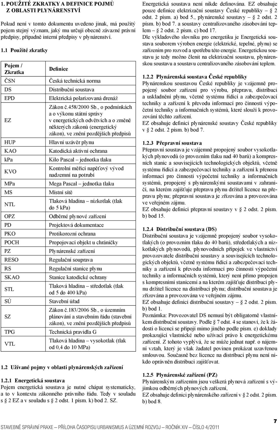 1 Použité zkratky Pojem / Zkratka ČSN DS EPD EZ HUP KAO kpa KVO MPa MS NTL OPZ PD PKO POCH PZ RESO RS SKAO STL SÚ SZ TPG VTL Definice Česká technická norma Distribuční soustava Elektrická