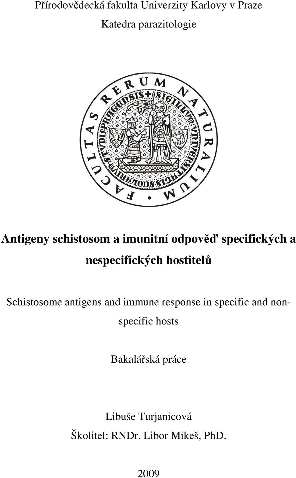 hostitelů Schistosome antigens and immune response in specific and
