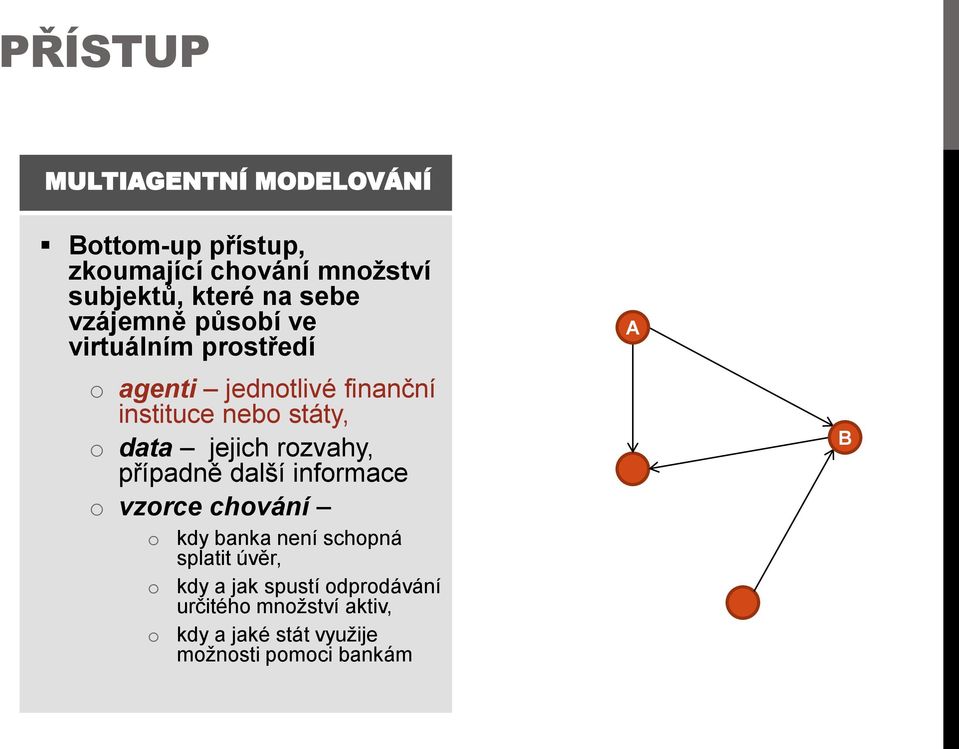 data jejich rozvahy, případně další informace o vzorce chování o o o kdy banka není schopná splatit