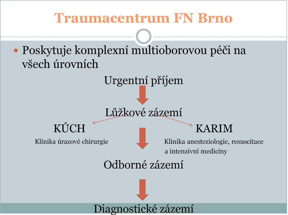 KARIM Klinika úrazové chirurgie Klinika anesteziologie,