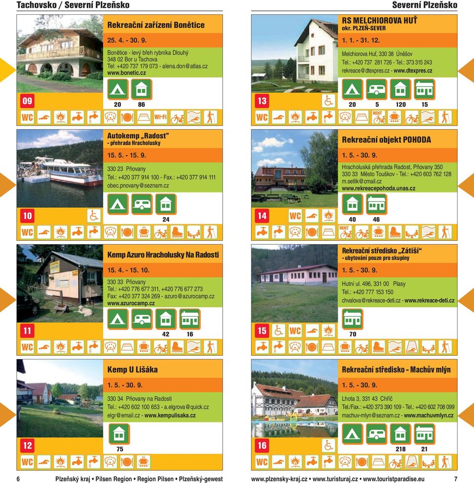 cz - www.dtexpres.cz 09 86 13 5 1 15 Autokemp Radost - přehrada Hracholusky Rekreační objekt POHODA 15. 5. - 15. 9. 330 23 Pňovany Tel.: +4 377 914 100 - Fax.: +4 377 914 111 obec.pnovany@seznam.