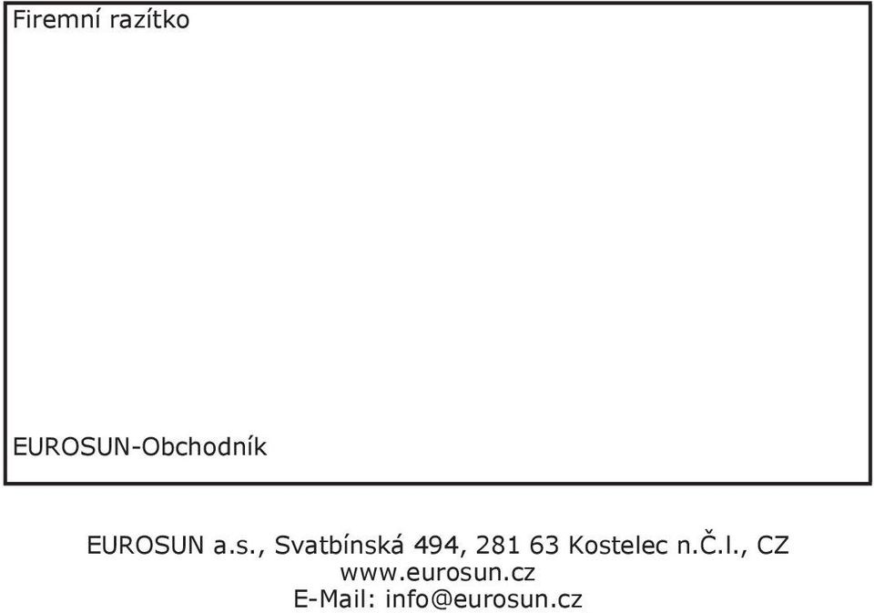 , Svatbínská 494, 281 63