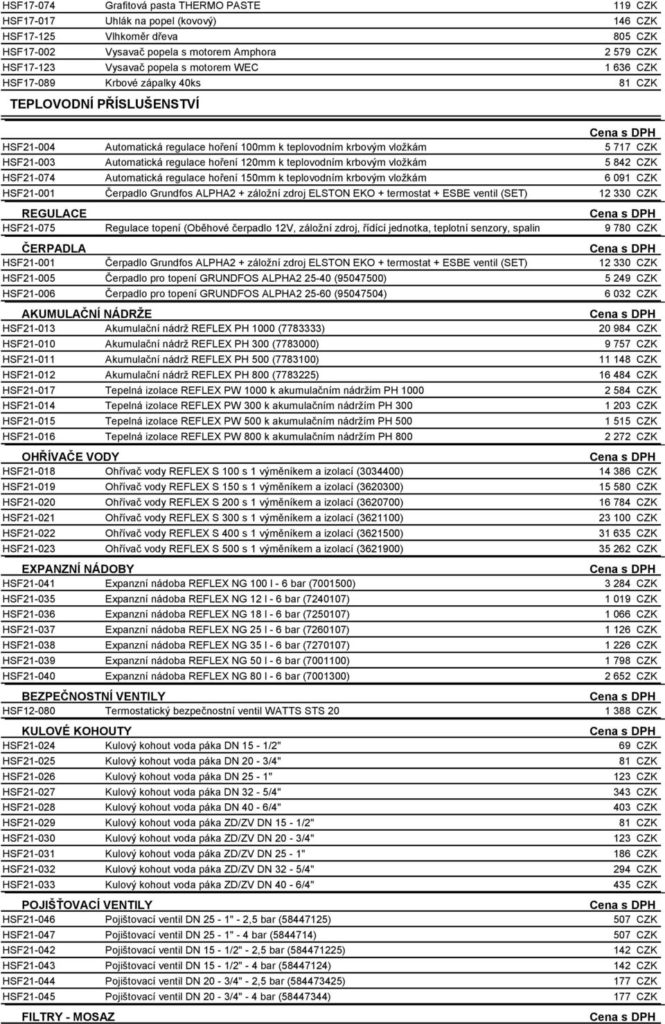 Automatická regulace hoření 150mm k teplovodním krbovým vložkám HSF21-001 Čerpadlo Grundfos ALPHA2 + záložní zdroj ELSTON EKO + termostat + ESBE ventil (SET) REGULACE HSF21-075 Regulace topení