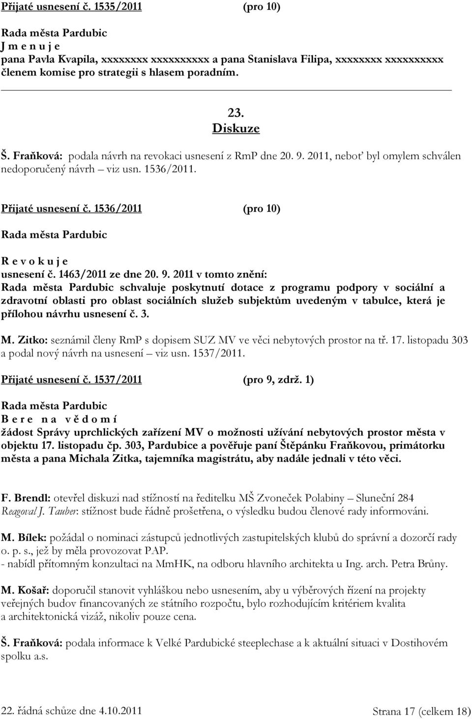 1463/2011 ze dne 20. 9.