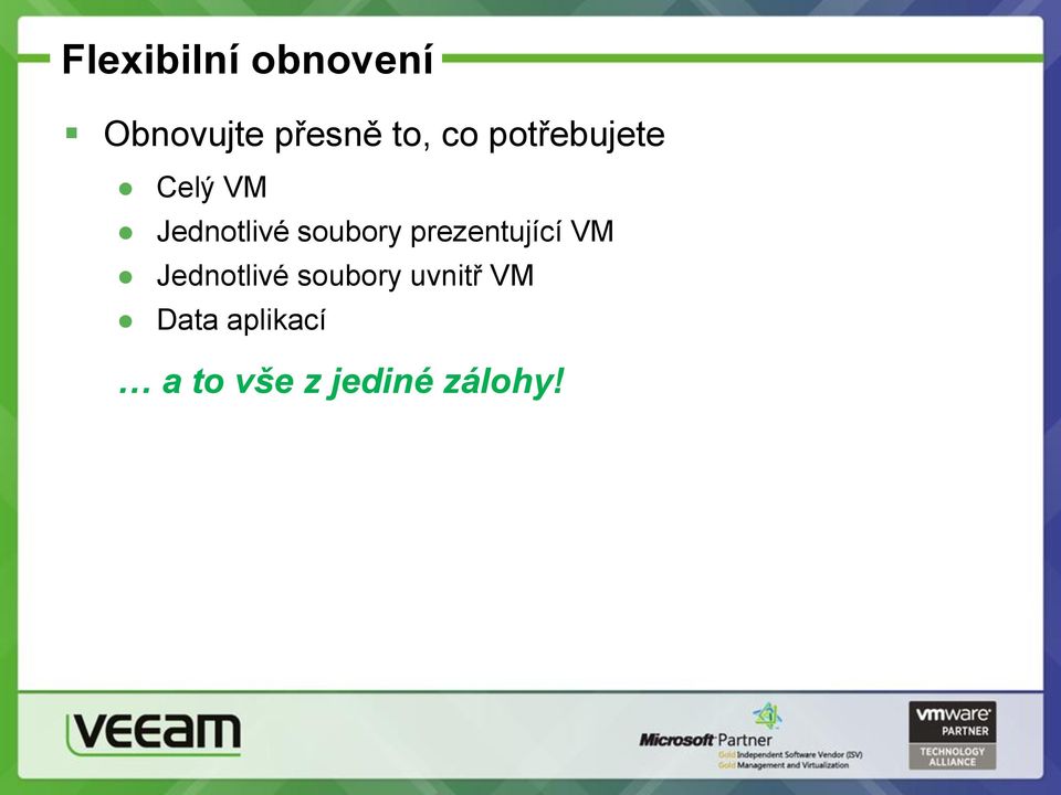 prezentující VM Jednotlivé soubory uvnitř