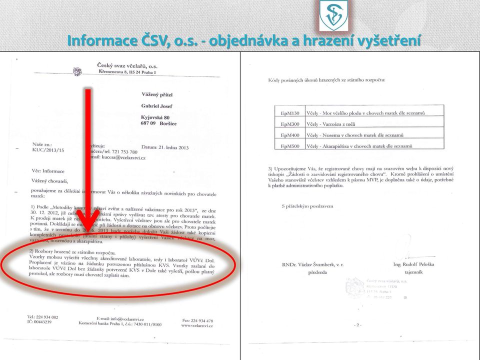 - objednávka